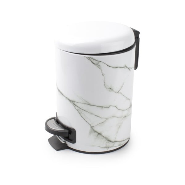 Coș de gunoi Salt&Pepper Marble, alb