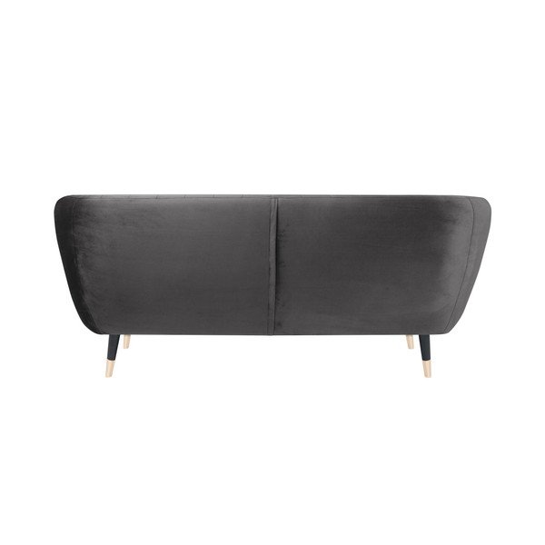 Canapea Mazzini Sofas BENITO cu picioare negre, gri, 158 cm-image-4