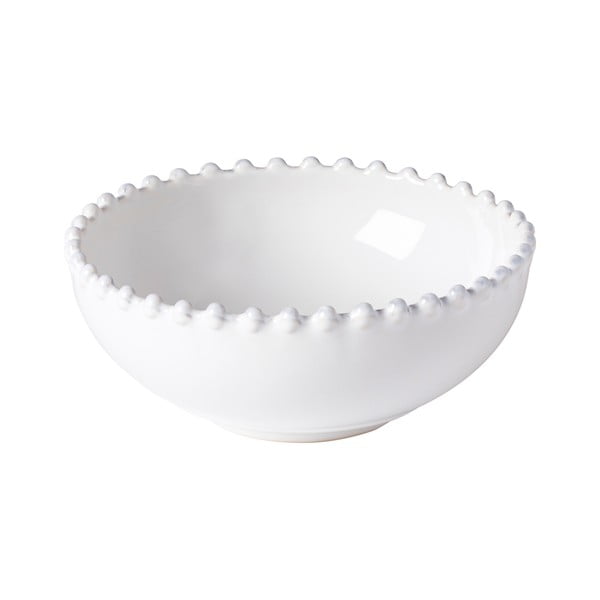 Bol din gresie ceramică Costa Nova Pearl, ⌀ 15 cm, alb
