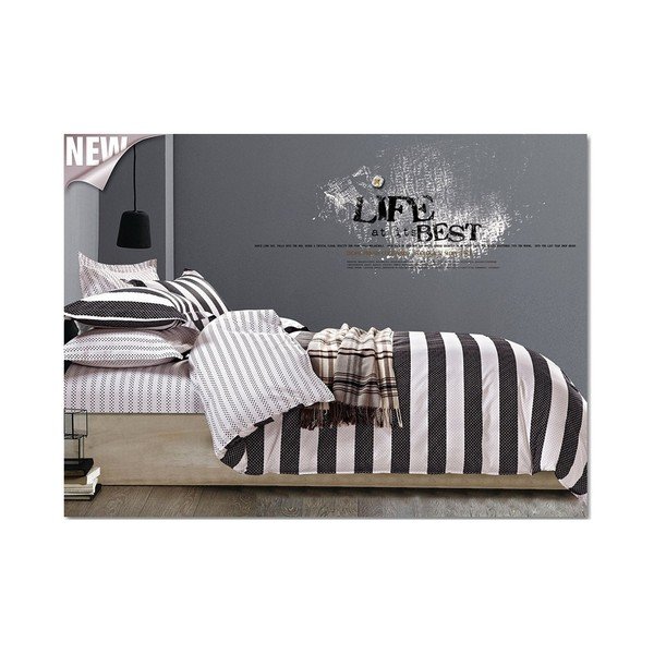 Lenjerie de pat din bumbac pentru pat dublu DecoKing Marco, 200 x 200 cm-image-1
