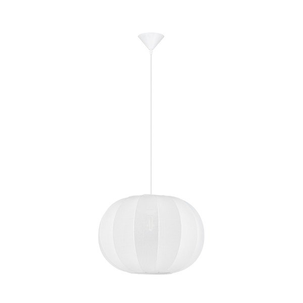Lustră alb mat din material textil ø 50 cm Delina – Nova Luce