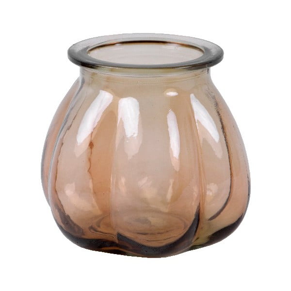 Vază din sticlă reciclată Ego Dekor Tangerine, înălțime 16 cm, maro