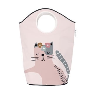 Coș de depozitare pentru copii din țesătură roz Meow Meow - Butter Kings