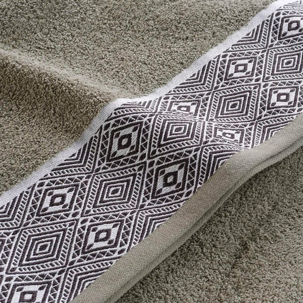 Prosop kaki din bumbac din frotir 50x90 cm Esteban – douceur d'intérieur-image-2