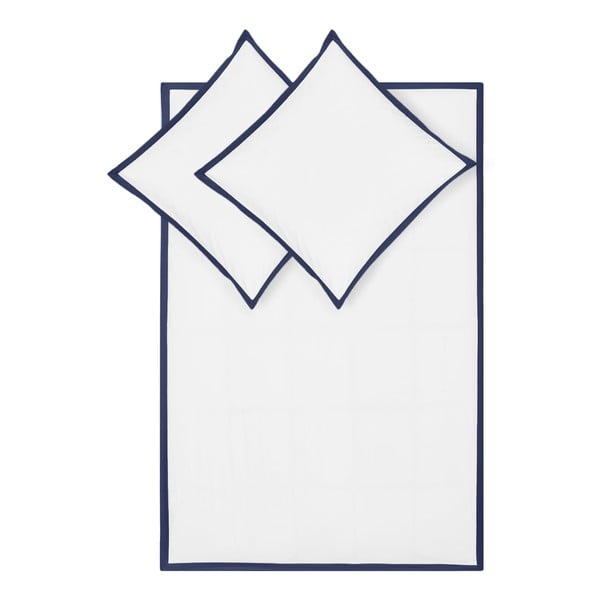 Lenjerie de pat din bumbac percale Westwing Collection Joanna, 135 x 200 cm, alb