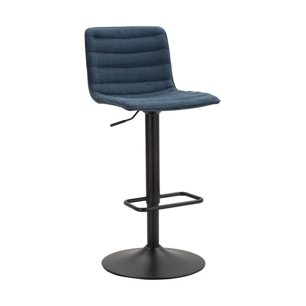 Scaun de bar albastru petrol/negru cu înălțime ajustabilă (înălțime șezut 61 cm) Malia – Mauro Ferretti