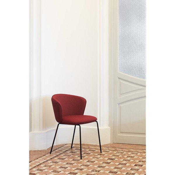 Set de scaune de sufragerie roșu 2 buc. tapițat Add – Teulat-image-1