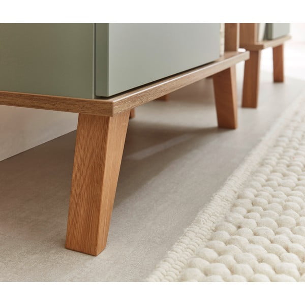 Dulap de baie verde cu aspect de lemn de stejar 51x128 cm Set 923 - Pelipal-image-1