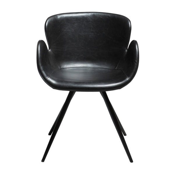 Scaun de sufragerie negru cu cotiere tapițat Gaia – DAN-FORM Denmark-image-2