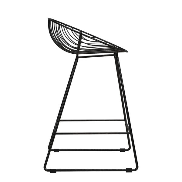 Scaun de bar negru din metal Ellis – CosmoLiving by Cosmopolitan-image-4