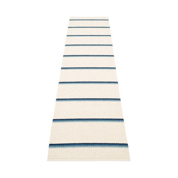 Covor tip traversă pentru interior și exterior albastru/crem 70x300 cm Olle Blue Vanilla – Pappelina