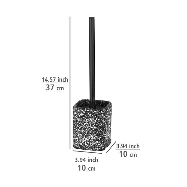 Perie de toaletă Wenko Terrazzo, negru-image-2
