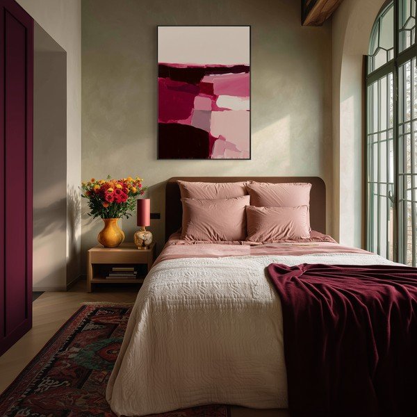 Tablou cu ramă/pe pânză imprimat 70x100 cm Berry Blocks – Styler-image-2