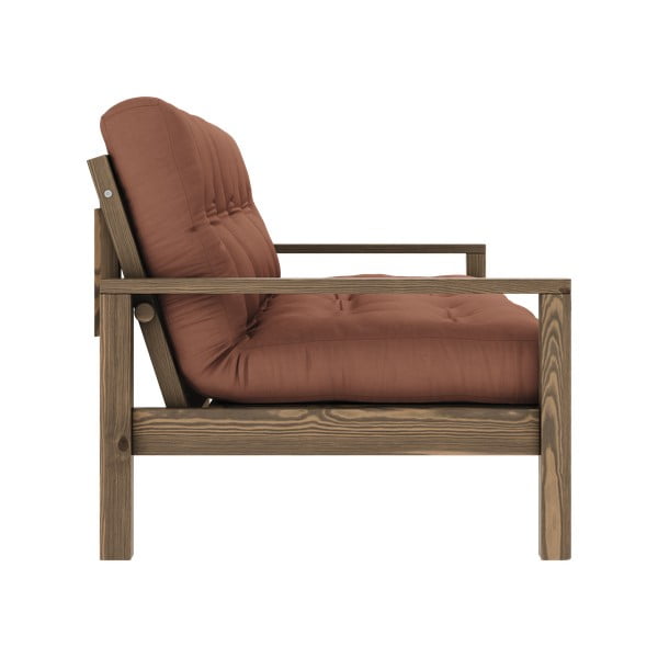 Canapea portocalie/maro extensibilă 205 cm Knob – Karup Design-image-3