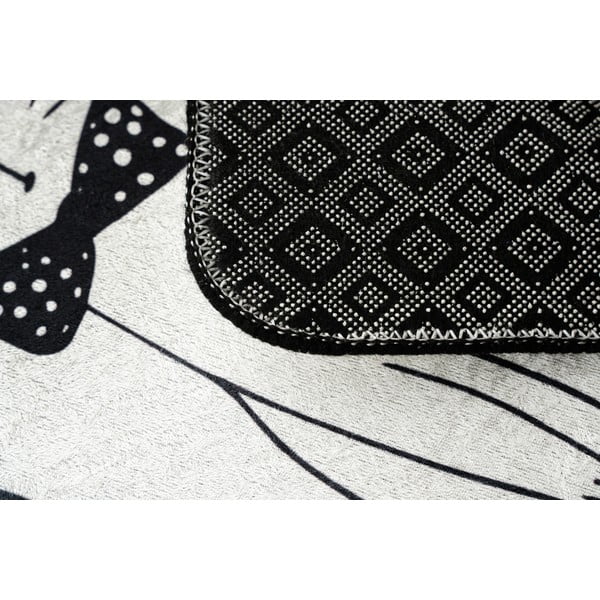 Covoraș de baie alb/negru 60x40 cm Little Cats - Foutastic-image-1