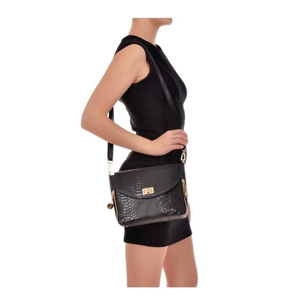 Geantă din piele Roberta M Tasima Nero, negru-image-3