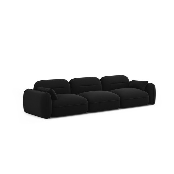 Canapea neagră cu tapițerie din catifea 320 cm Audrey – Interieurs 86-image-2