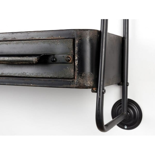 Raft de perete cu sertar White Label Fneg-image-3