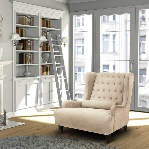 Fotoliu Rodier Flanelle, crem-image-1