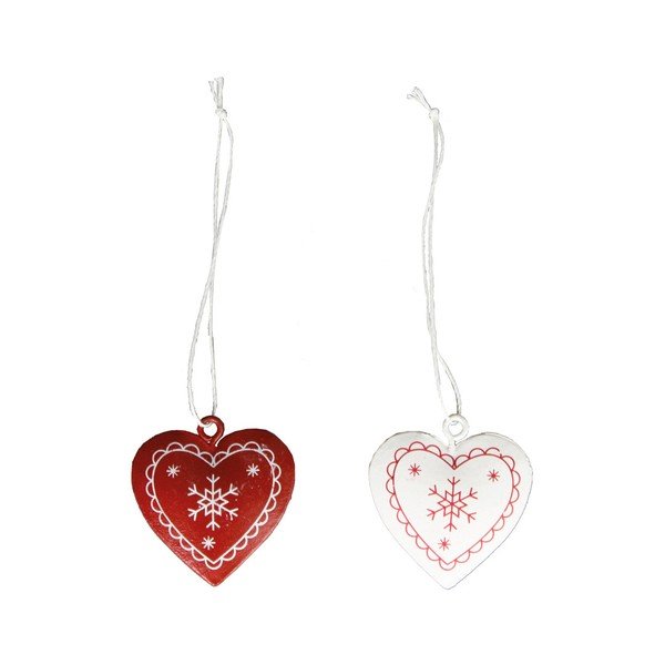 Set 6 decorațiuni suspendate în formă de inimă Sass & Belle Hearts