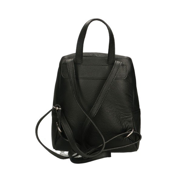 Rucsac negru din piele Chicca Borse-image-4
