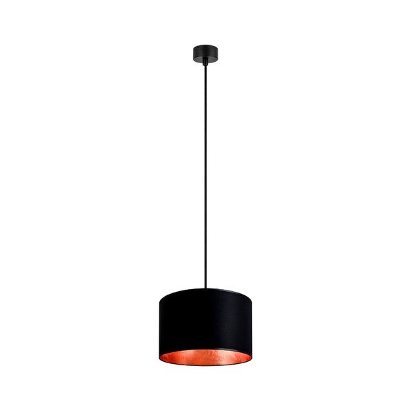 Lustră cu interiorul arămiu Sotto Luce Mika, ∅ 25 cm, negru