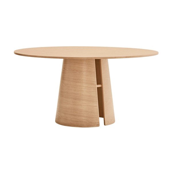 Masă de dining rotundă cu aspect de lemn de frasin ø 157 cm Cep – Teulat-image-2