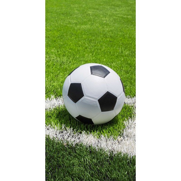 Prosop  pentru copii verde din bumbac 70x140 cm Football – Jerry Fabrics