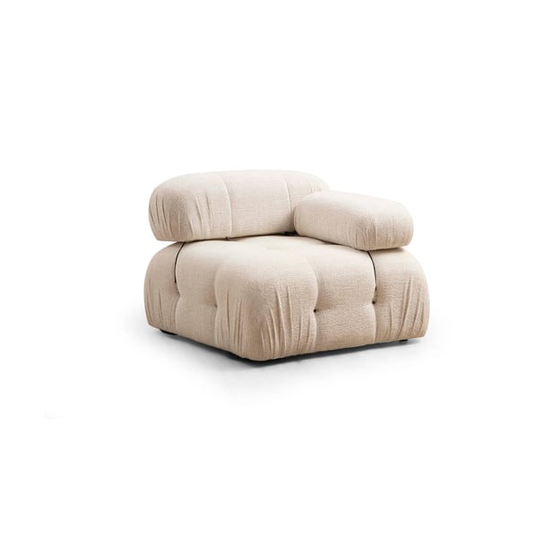 Modul pentru canapea crem cu tapițerie din stofă bouclé (partea dreaptă) Bubble – Artie