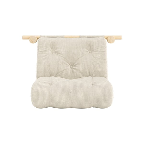 Fotoliu crem cu tapițerie din catifea reiată Hooked – Karup Design-image-3