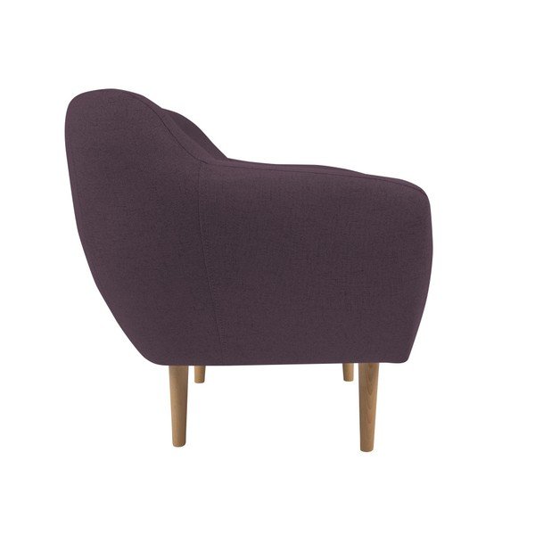 Fotoliu cu picioare de culoare deschisă Mazzini Sofas Sicile, mov-image-1