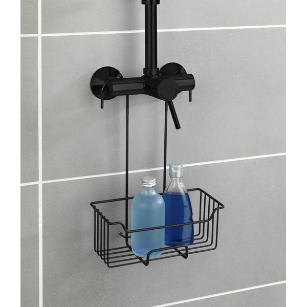 Raft suspendat pentru duș Wenko Milo, negru-image-1