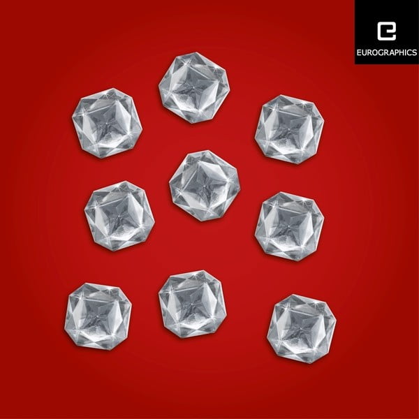 Set 9 magneți Eurographics Square Diamond