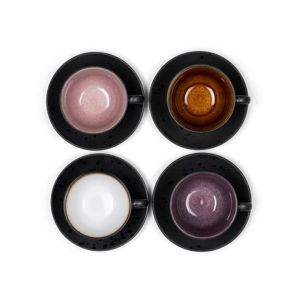 Cești negre 4 buc. din ceramică 240 ml Gastro Black/Mix – Bitz-image-1