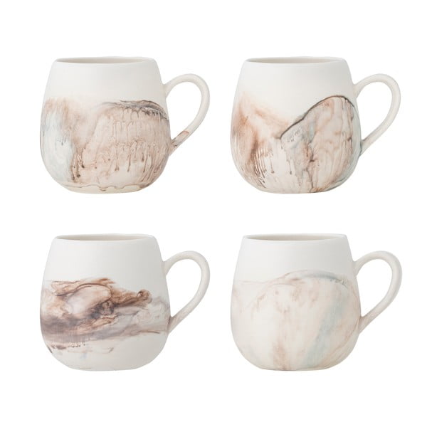 Căni crem 4 buc. din gresie 250 ml Lyre – Bloomingville