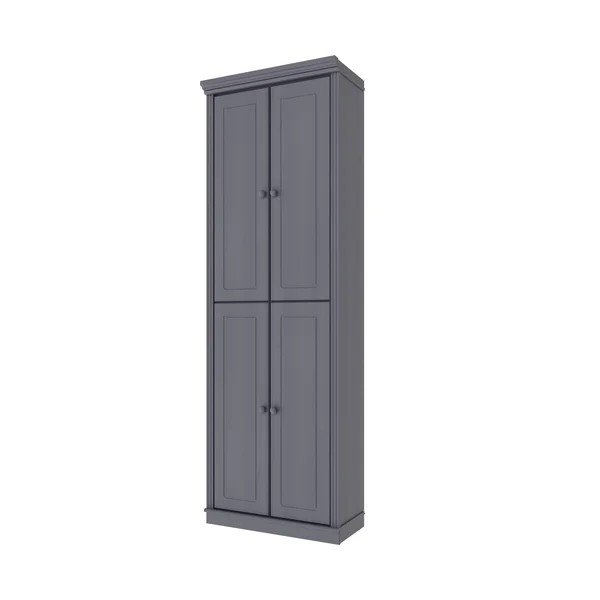 Dulap gri din lemn de pin 74x223x37 cm Anita – Støraa-image-4