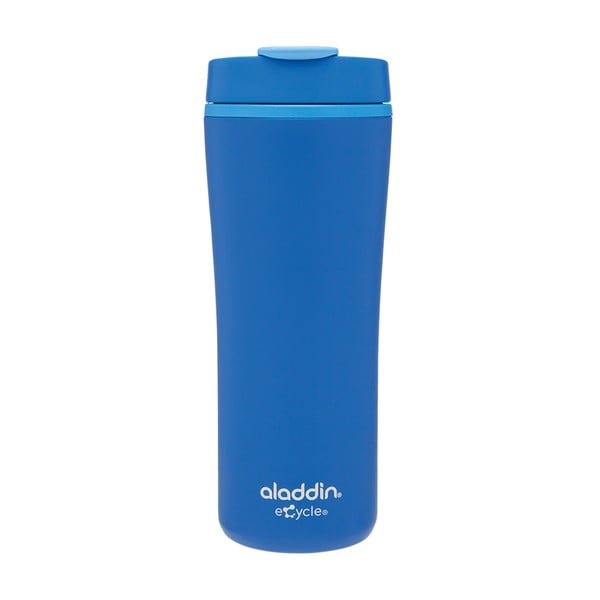 Sticlă termos din plastic reciclat Aladdin Flip-Seal™, 350 ml, albastru