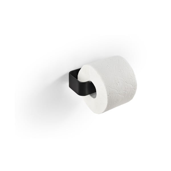 Suport pentru hârtie igienică negru de montat pe perete din metal Ume – Zone