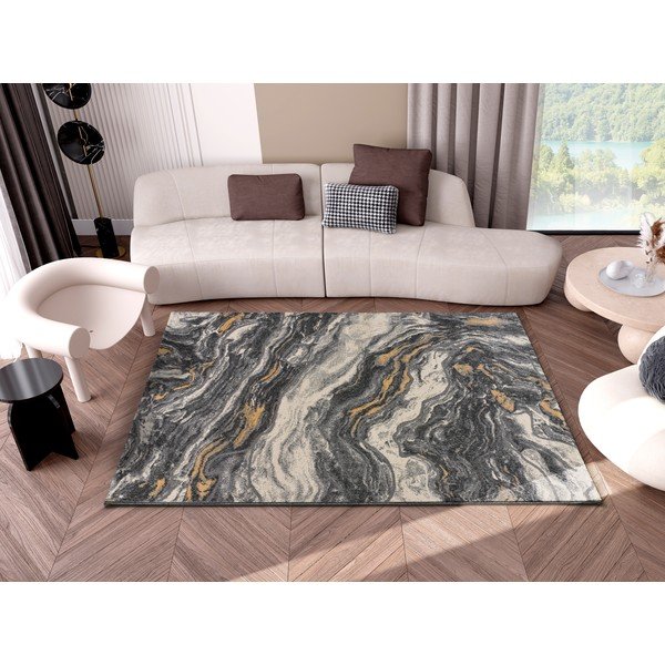 Covor gri 200x140 cm Marmol Onda - Universal-image-1