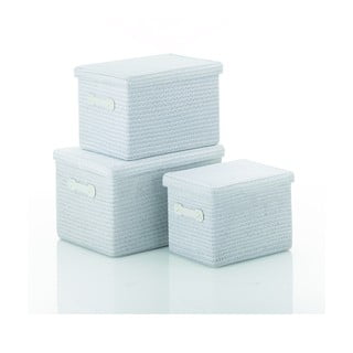 Set 3 coșuri Rimossa, alb