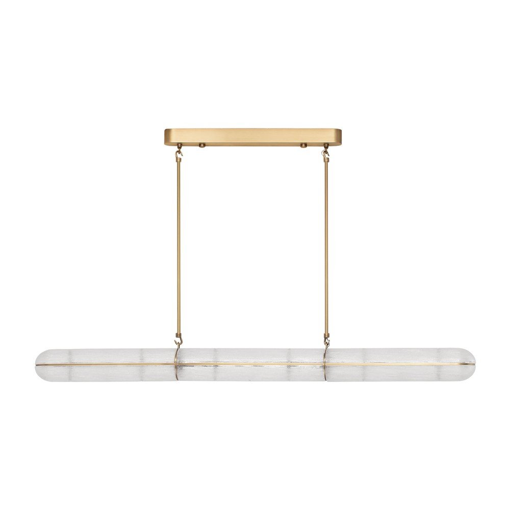 Lustră alămie LED cu intensitate reglabilă din metal cu abajur din sticlă Gloree – Nova Luce