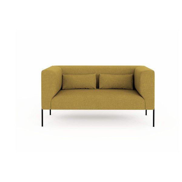Canapea Milo Casa Nina, galben, 142 cm-image-2