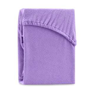 Cearșaf elastic pentru pat dublu AmeliaHome Ruby Siesta, 200-220 x 200 cm, violet