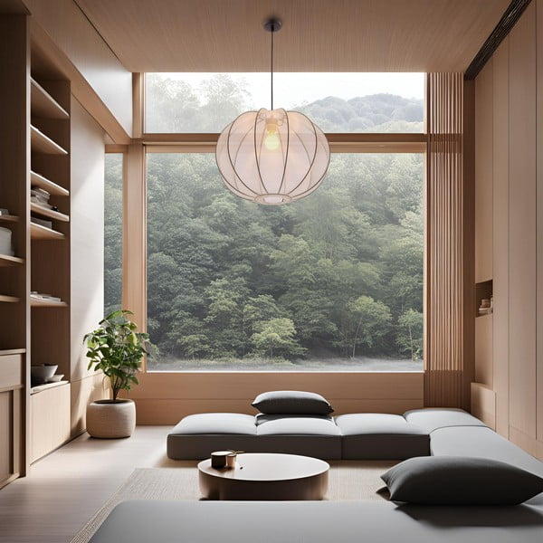 Lustră albă cu abajur textil ø 52 cm Mellow – Candellux Lighting-image-4