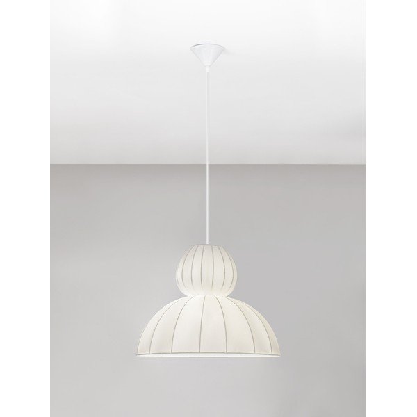 Lustră alb mat din material textil ø 50 cm Delina – Nova Luce-image-4