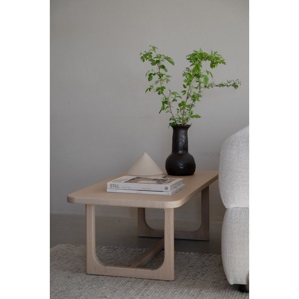 Măsuță de cafea în culoare naturală deschisă cu blat cu aspect de lemn de stejar 50x103 cm Driscoll – Rowico-image-1