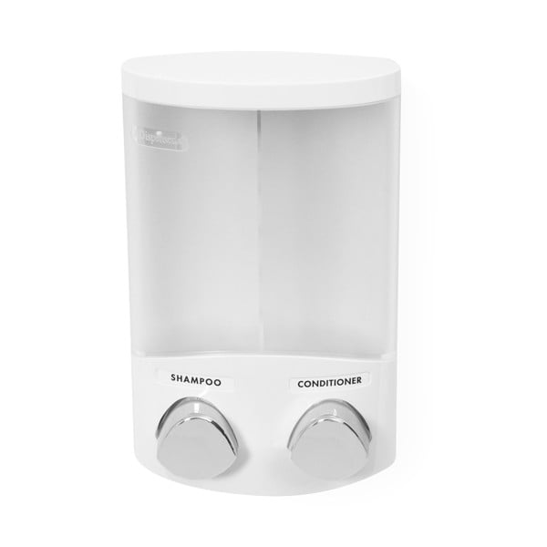 Dozator de săpun lichid alb autoadeziv din plastic 620 ml Duo – Compactor-image-4