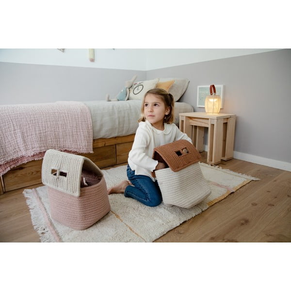 Covor roz/crem lavabil/țesut manual din bumbac 90x130 cm Lanes Vintage Nude – Lorena Canals-image-4