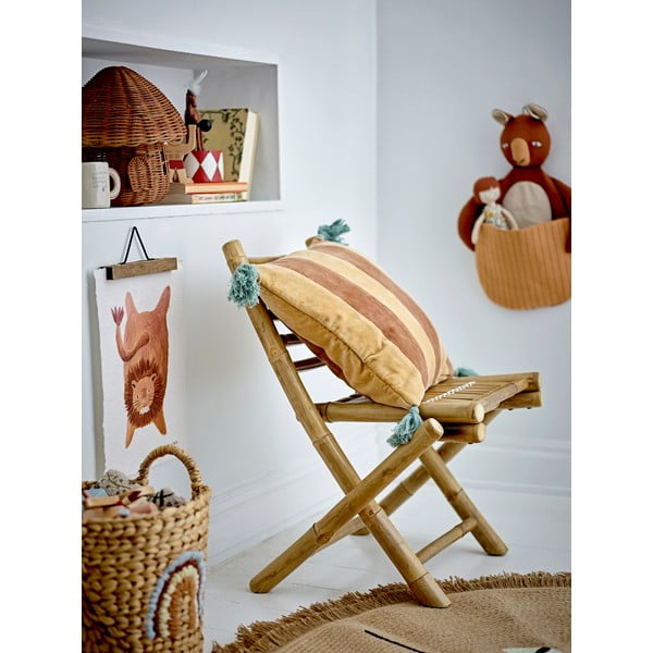 Coș de jucării pentru copii maro din material textil 46x7,5x33 cm Toto – Bloomingville Mini-image-1