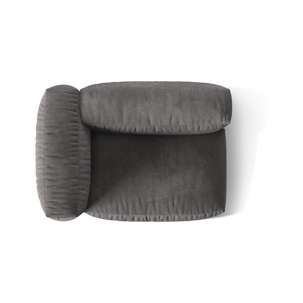 Modul pentru canapea modulară gri cu tapițerie din catifea (cu colț pe partea stângă) Martina – Micadoni -image-3